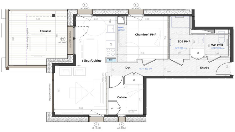 Ma-Cabane - Vente Appartement MONT-DE-LANS, 57 m²