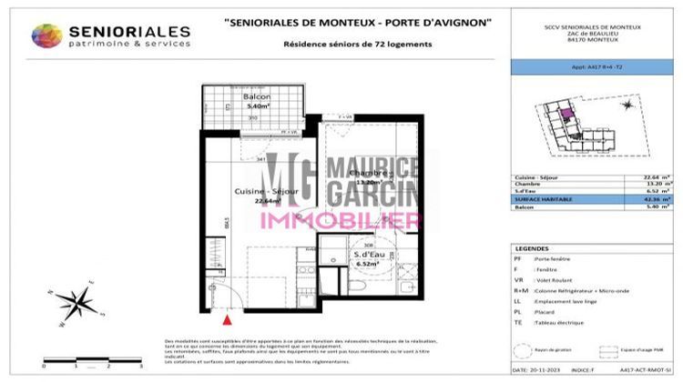 Ma-Cabane - Vente Appartement Monteux, 42 m²