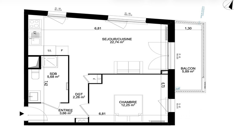Ma-Cabane - Vente Appartement Monteux, 46 m²