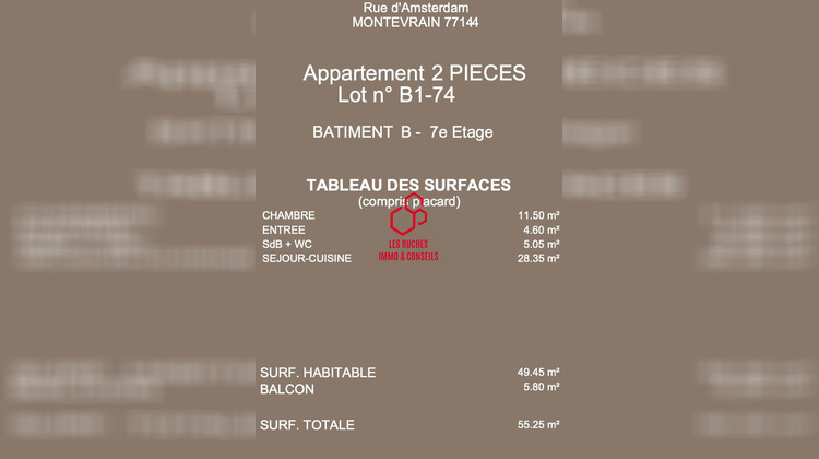 Ma-Cabane - Vente Appartement Montévrain, 49 m²