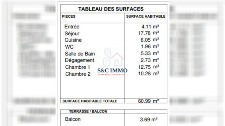 Ma-Cabane - Vente Appartement Montévrain, 61 m²