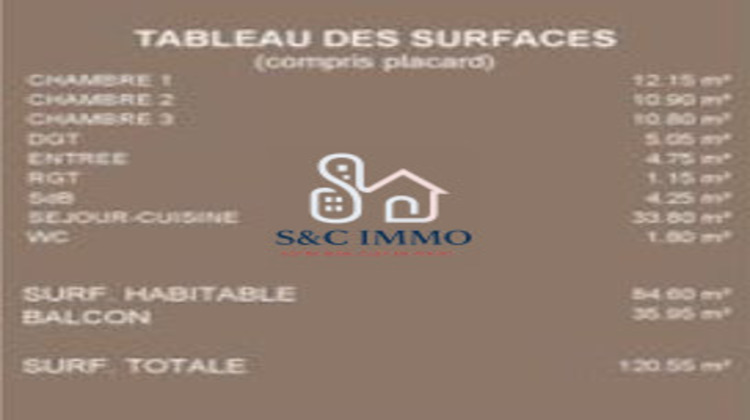 Ma-Cabane - Vente Appartement Montévrain, 84 m²