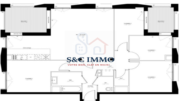 Ma-Cabane - Vente Appartement Montévrain, 103 m²