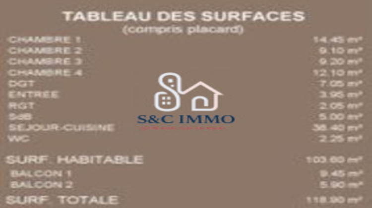 Ma-Cabane - Vente Appartement Montévrain, 103 m²