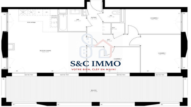 Ma-Cabane - Vente Appartement Montévrain, 84 m²