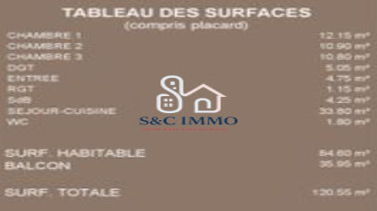 Ma-Cabane - Vente Appartement Montévrain, 84 m²