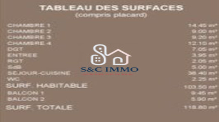 Ma-Cabane - Vente Appartement Montévrain, 103 m²