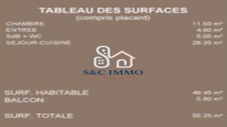 Ma-Cabane - Vente Appartement Montévrain, 49 m²