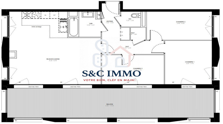 Ma-Cabane - Vente Appartement Montévrain, 84 m²