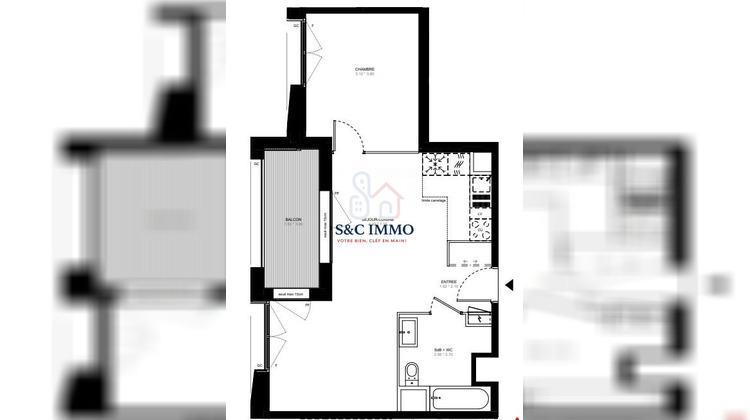 Ma-Cabane - Vente Appartement Montévrain, 45 m²