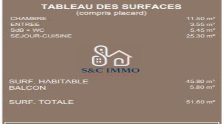 Ma-Cabane - Vente Appartement Montévrain, 45 m²