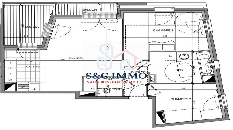 Ma-Cabane - Vente Appartement Montévrain, 59 m²