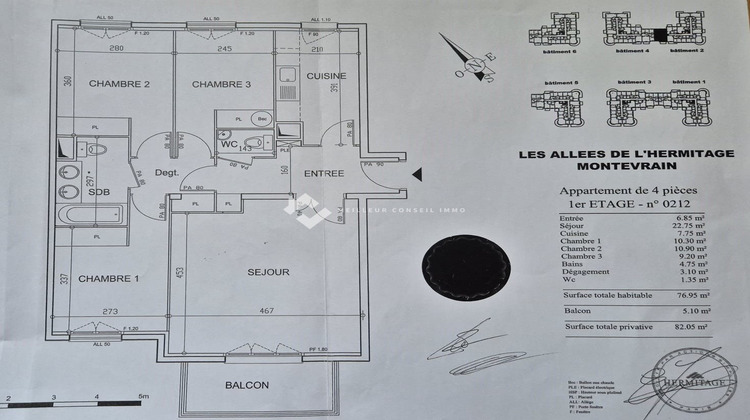 Ma-Cabane - Vente Appartement Montévrain, 77 m²