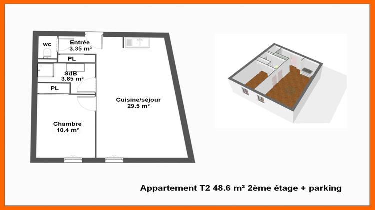 Ma-Cabane - Vente Appartement MONTLUEL, 48 m²