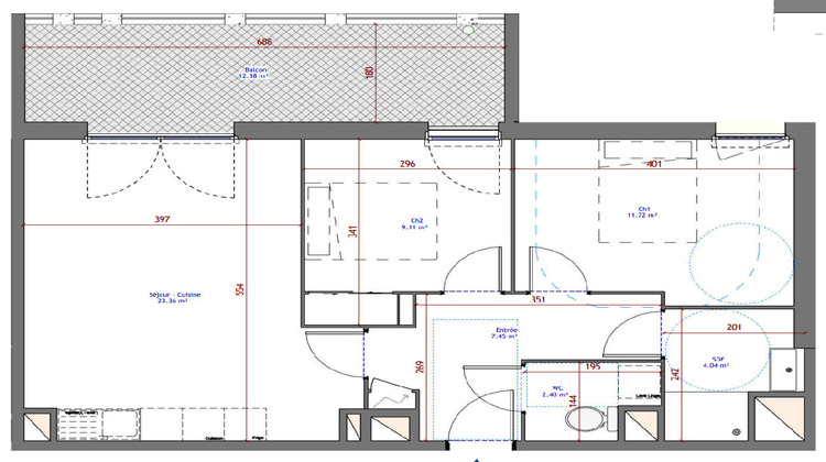 Ma-Cabane - Vente Appartement MONTPELLIER, 58 m²