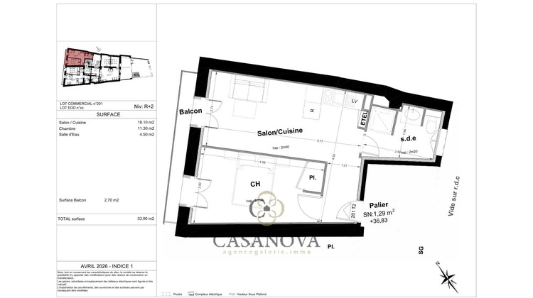 Ma-Cabane - Vente Appartement MONTPELLIER, 34 m²