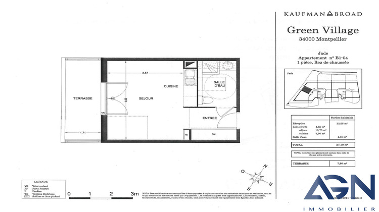 Ma-Cabane - Vente Appartement Montpellier, 27 m²