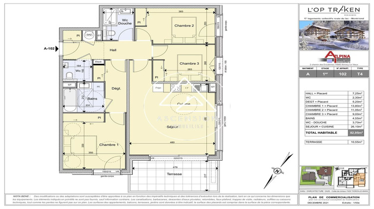 Ma-Cabane - Vente Appartement Montriond, 82 m²