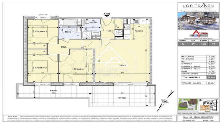 Ma-Cabane - Vente Appartement Montriond, 82 m²