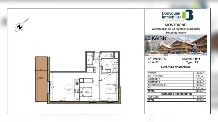 Ma-Cabane - Vente Appartement Montriond, 59 m²