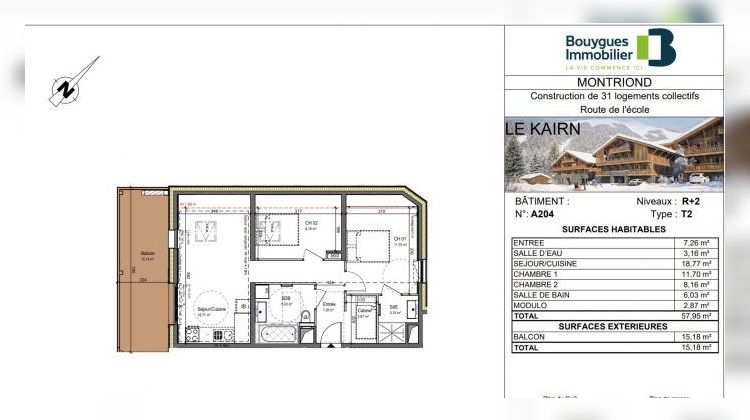 Ma-Cabane - Vente Appartement Montriond, 58 m²