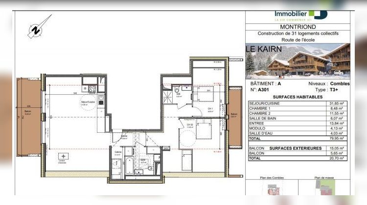 Ma-Cabane - Vente Appartement Montriond, 80 m²