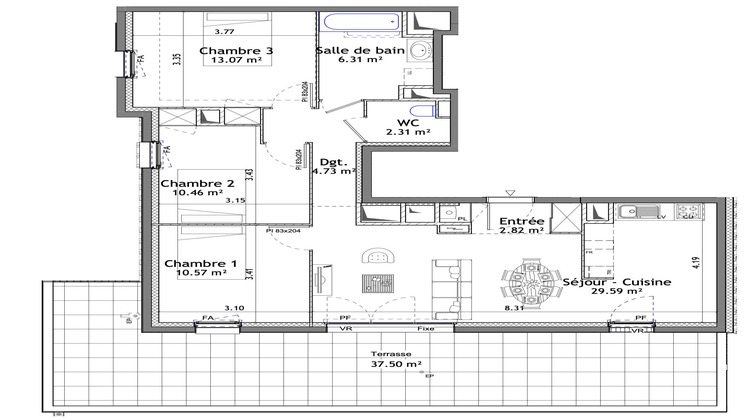 Ma-Cabane - Vente Appartement Mordelles, 80 m²