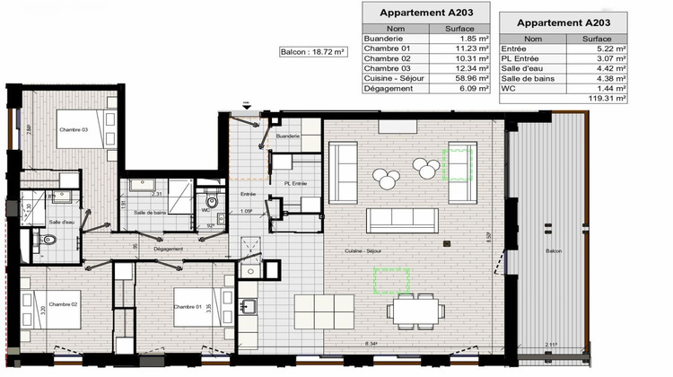 Ma-Cabane - Vente Appartement MORILLON, 119 m²