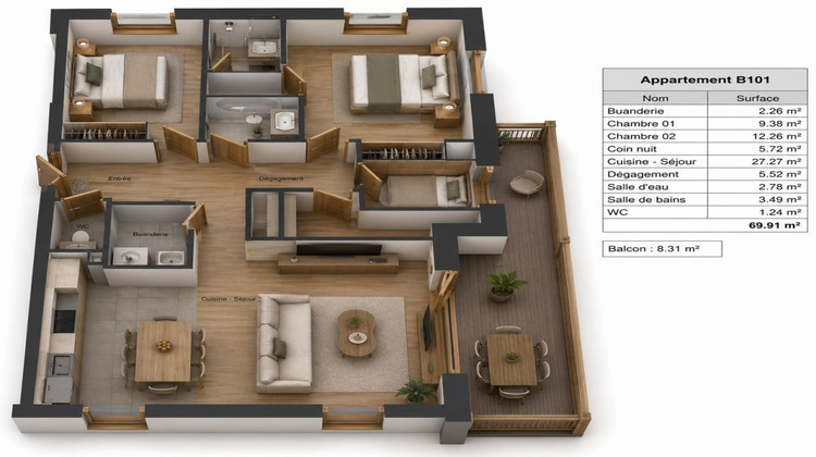 Ma-Cabane - Vente Appartement MORILLON, 70 m²