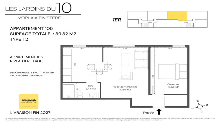 Ma-Cabane - Vente Appartement Morlaix, 39 m²