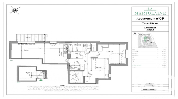 Ma-Cabane - Vente Appartement Mouans-Sartoux, 65 m²