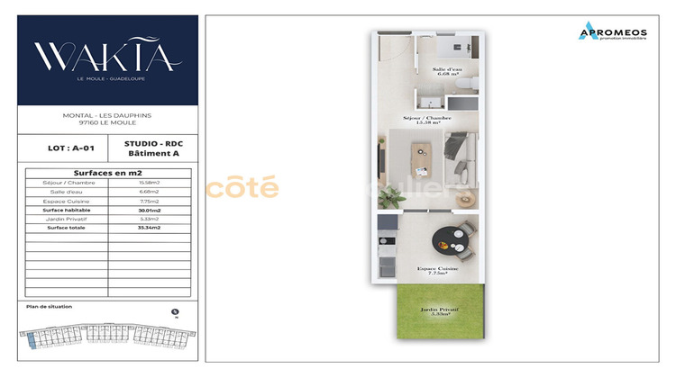 Ma-Cabane - Vente Appartement MOULE, 35 m²