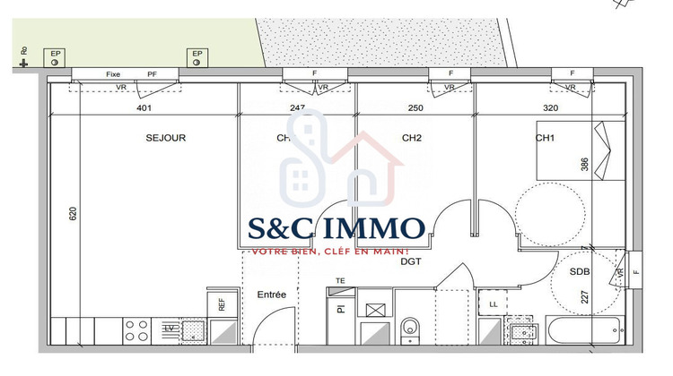 Ma-Cabane - Vente Appartement Moussy-le-Vieux, 73 m²