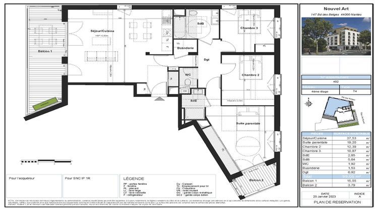 Ma-Cabane - Vente Appartement NANTES, 99 m²