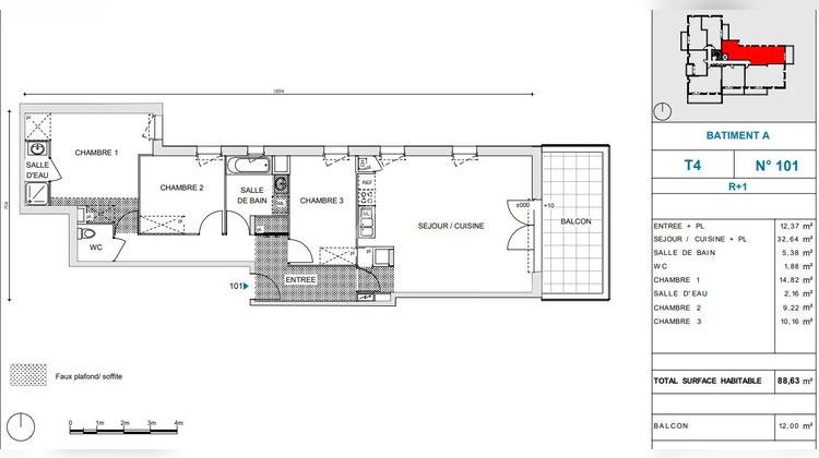 Ma-Cabane - Vente Appartement NANTES, 88 m²