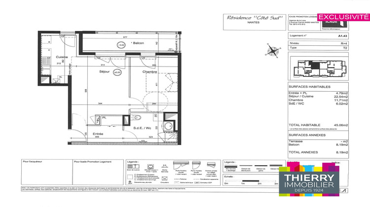 Ma-Cabane - Vente Appartement NANTES, 45 m²