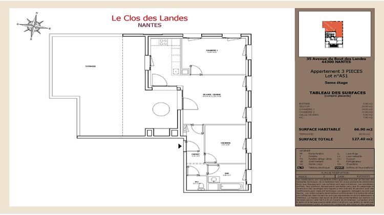 Ma-Cabane - Vente Appartement NANTES, 66 m²