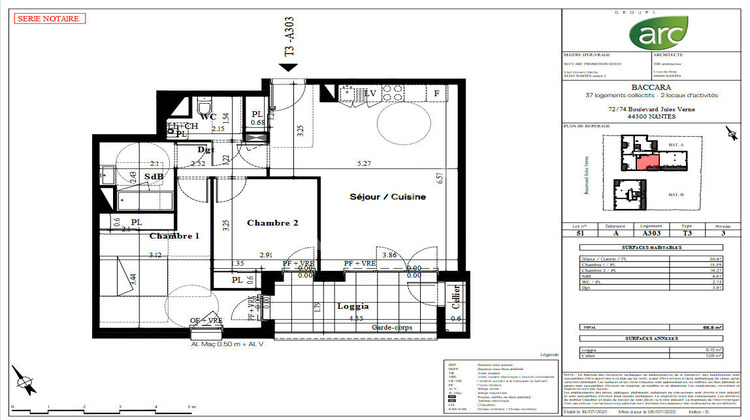 Ma-Cabane - Vente Appartement NANTES, 66 m²