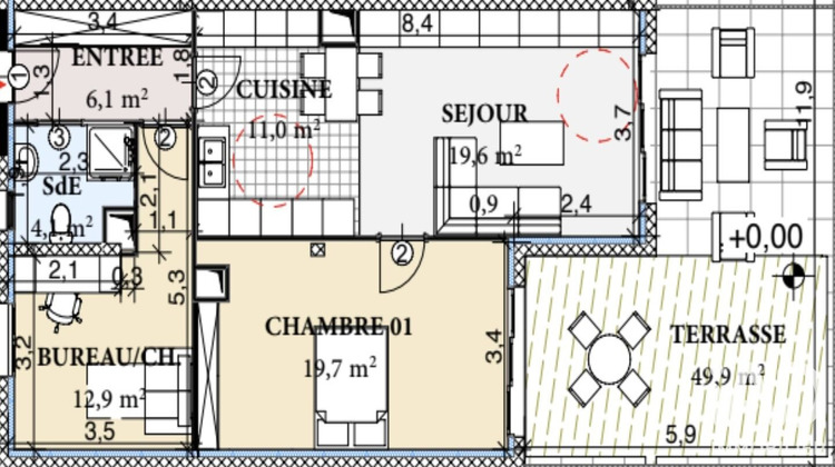 Ma-Cabane - Vente Appartement Nanteuil-Lès-Meaux, 73 m²