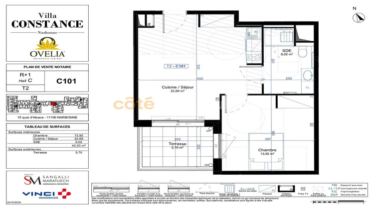Ma-Cabane - Vente Appartement NARBONNE, 42 m²