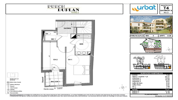 Ma-Cabane - Vente Appartement NIMES, 73 m²