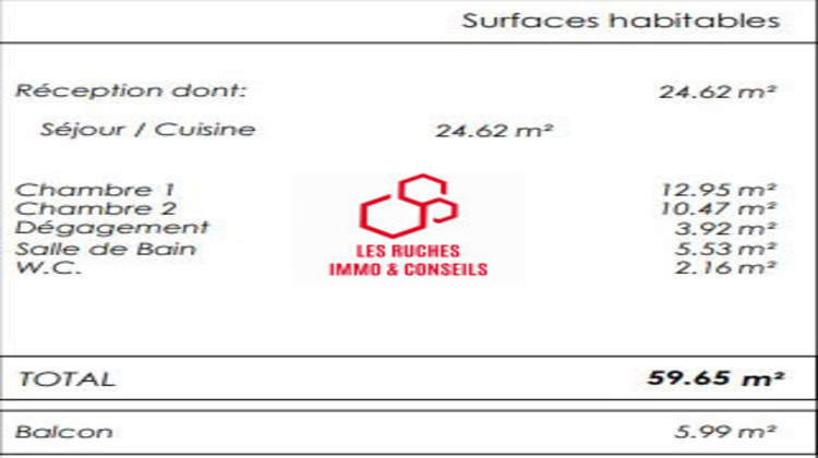 Ma-Cabane - Vente Appartement Noisy-le-Grand, 59 m²