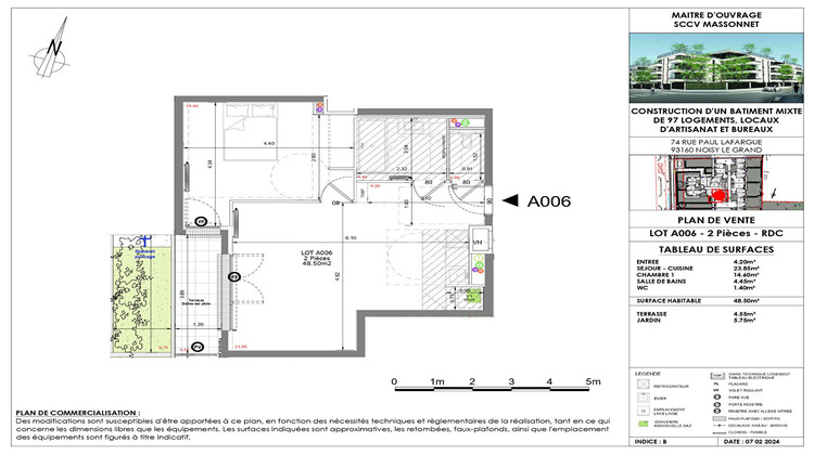 Ma-Cabane - Vente Appartement NOISY-LE-GRAND, 48 m²