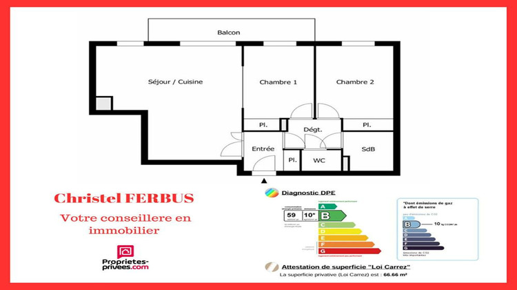 Ma-Cabane - Vente Appartement NOISY LE GRAND, 66 m²