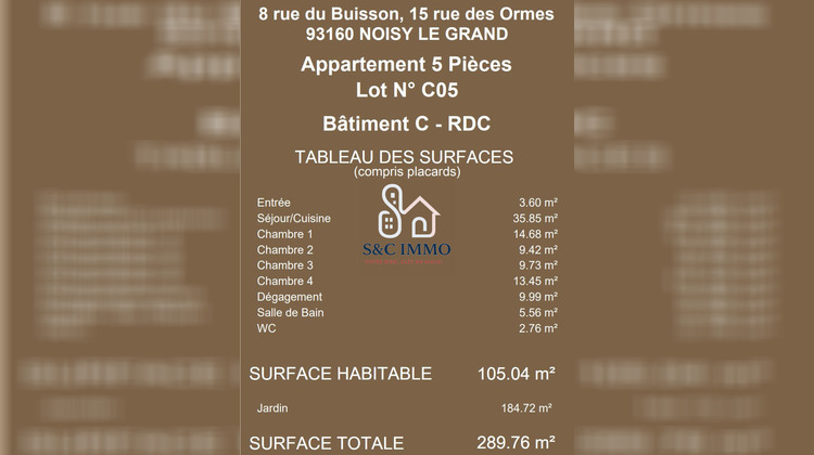 Ma-Cabane - Vente Appartement Noisy-le-Grand, 105 m²