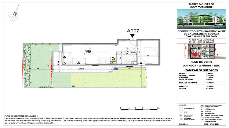 Ma-Cabane - Vente Appartement NOISY-LE-GRAND, 45 m²