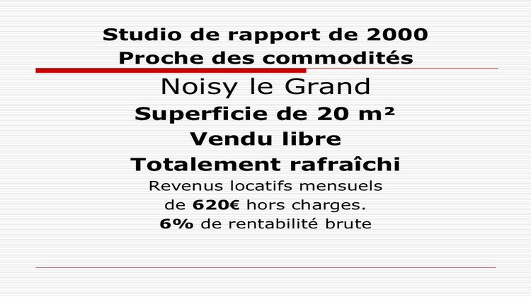 Ma-Cabane - Vente Appartement NOISY LE GRAND, 20 m²