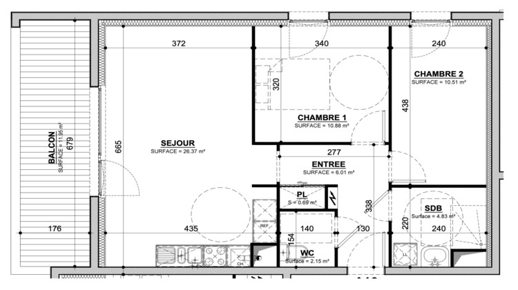 Ma-Cabane - Vente Appartement Norroy-le-Veneur, 62 m²