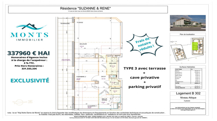 Ma-Cabane - Vente Appartement Notre-Dame-de-Monts, 69 m²