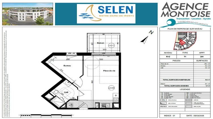 Ma-Cabane - Vente Appartement NOTRE-DAME-DE-MONTS, 39 m²